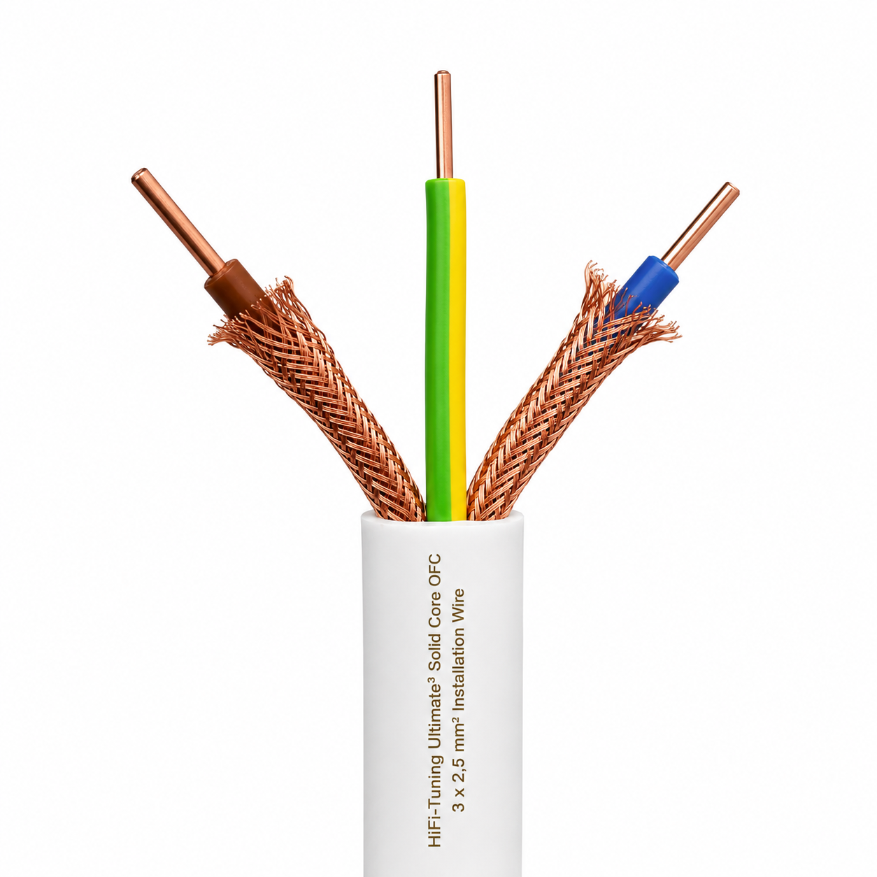 HiFi-Tuning Ultimate³ Audio Grade In-Wall installatiekabel solid-core 3 x 2,5mm² - Afbeelding 2