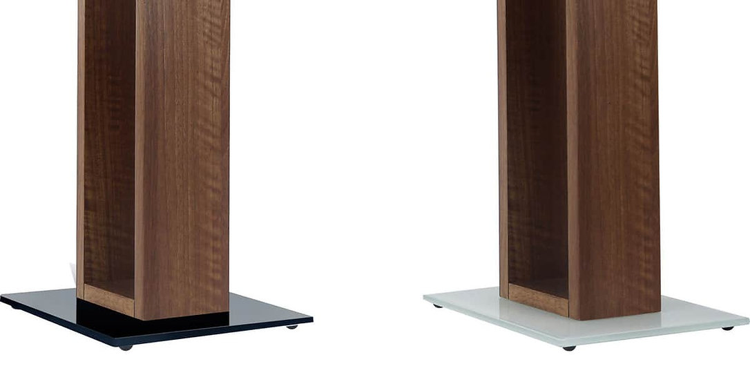 NorStone Alvä | luidsprekerstand 60 cm | walnootafwerking | glazen voetplaten | set van 2 stuks - Afbeelding 5