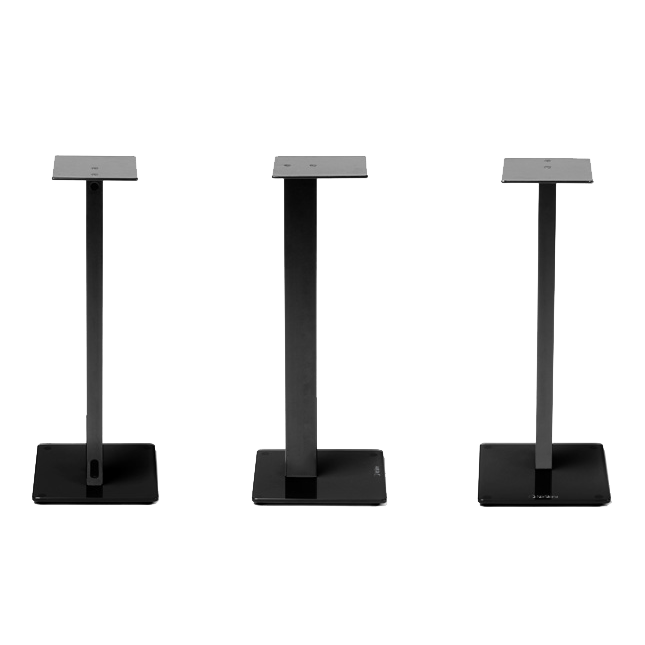 NorStone Esse Stand | luidsprekerstand 61 cm | zwart of zwart/rood | glazen voetplaten | set 2 stuks - Afbeelding 9