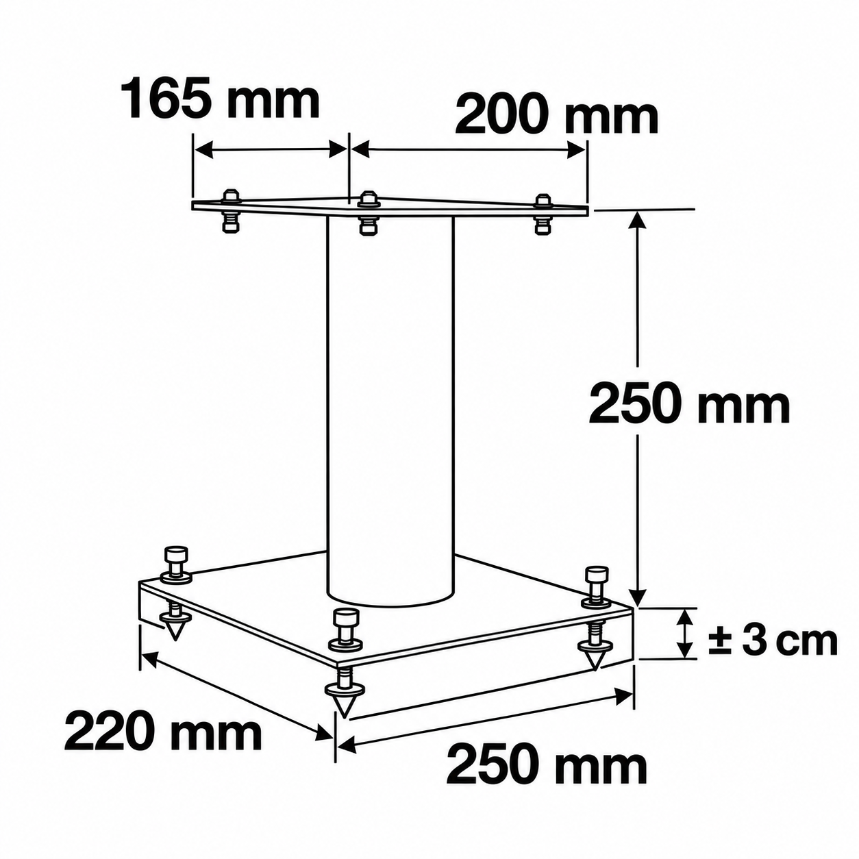 NorStone Stylum S | luidsprekerstand 25 cm | keuze uit 4 kleuren | set 2 stuks - Afbeelding 6